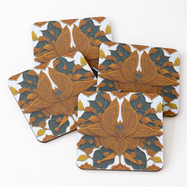Item preview, Kanok pattern, ancient Thai pattern Art Print Background pattern designed and sold by Lukchaysonkon.