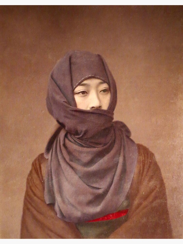 Girl in winter costume, Meiji Period, Japan by Fletchsan