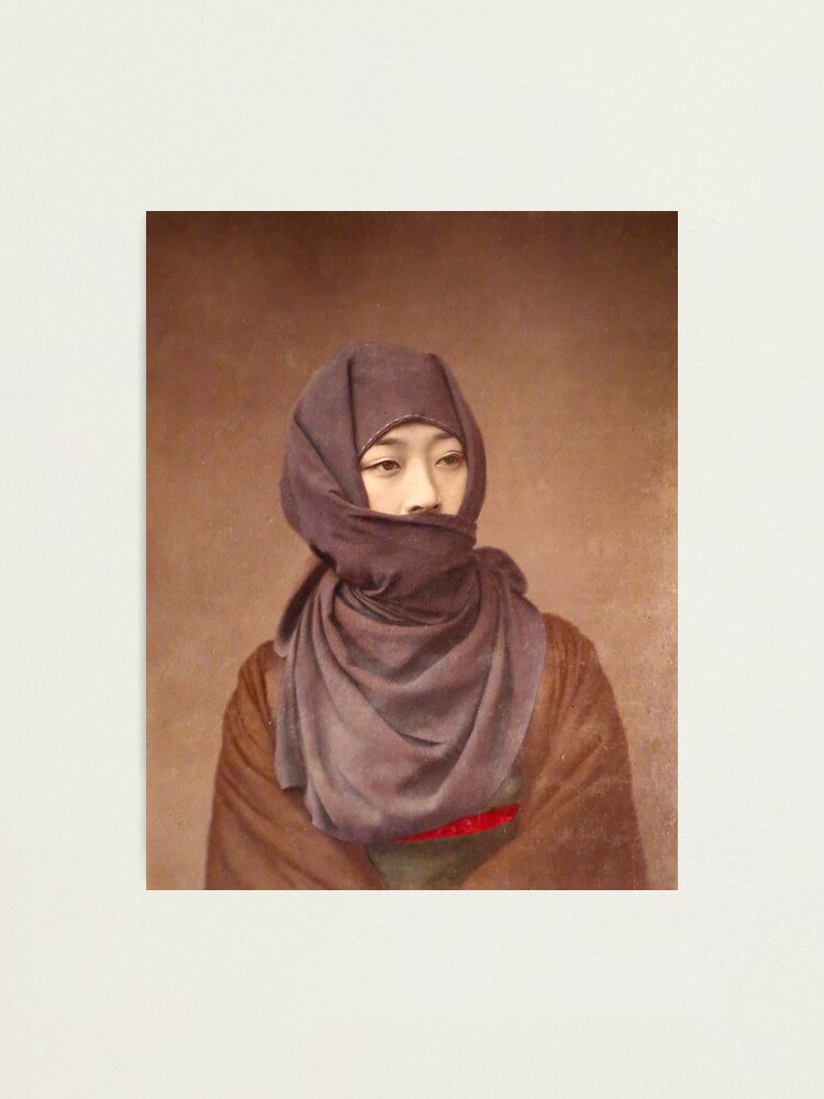Alternate view of Girl in winter costume, Meiji Period, Japan Photographic Print