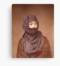 Girl in winter costume, Meiji Period, Japan Canvas Print