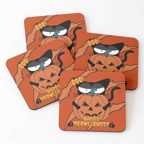 Artikelvorschau, Lustige schwarze Halloween-Katze - Happy MEOWlloween entworfen und verkauft von SafiannaSpace.