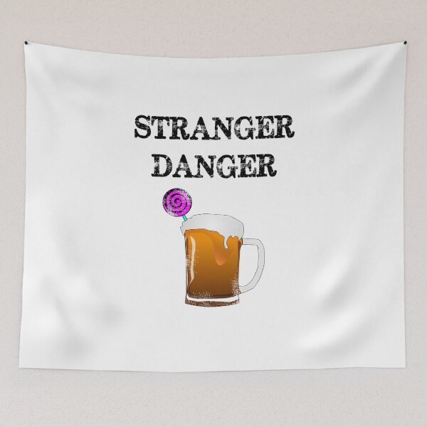 Item preview, Funny Stranger Danger Vintage Retro Style Beer and Lollipop Trap designed and sold by Greenguy79.