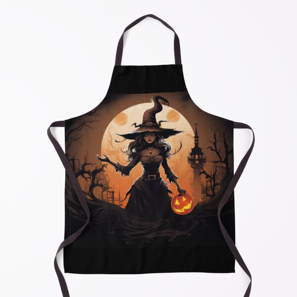 Item preview, Halloween Gothic Witch carrying a Pumpkin Head Lantern designed and sold by DigitlEmporium.