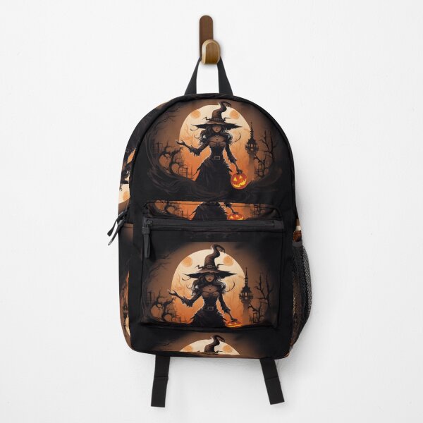 Item preview, Halloween Gothic Witch carrying a Pumpkin Head Lantern designed and sold by DigitlEmporium.