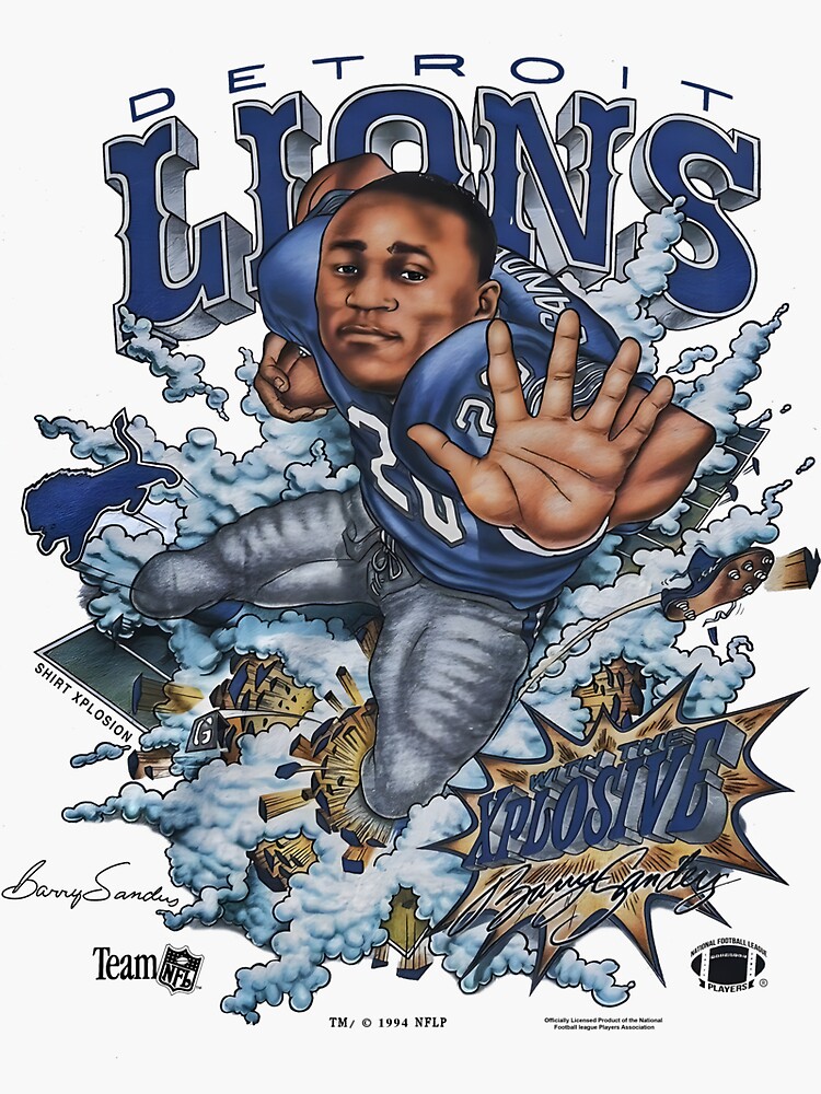 Detroit Lions Barry Sanders Caricature  Sticker for Sale by Jacksotony