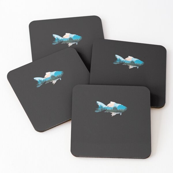 Item preview, Fish Silhouette Nature Cool Bass Fly Fishing Fisherman Gift designed and sold by SteffensIsabell.