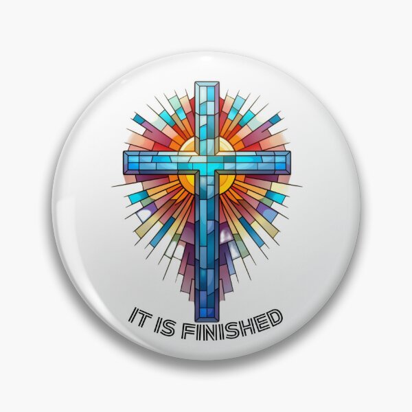 Item preview, Stained Glass Cross It is Finished designed and sold by ANewGlory.