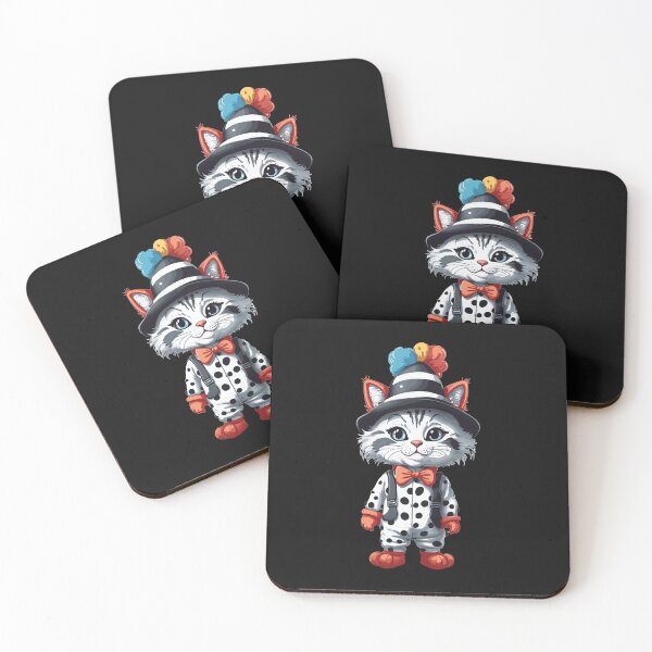 Item preview, adorable cat dressed as a clown designed and sold by PETS ABC.