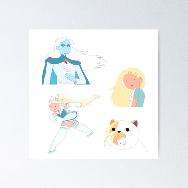 Adventure Time With Fionna and Cake Art Print Decor - POSTER 20x30