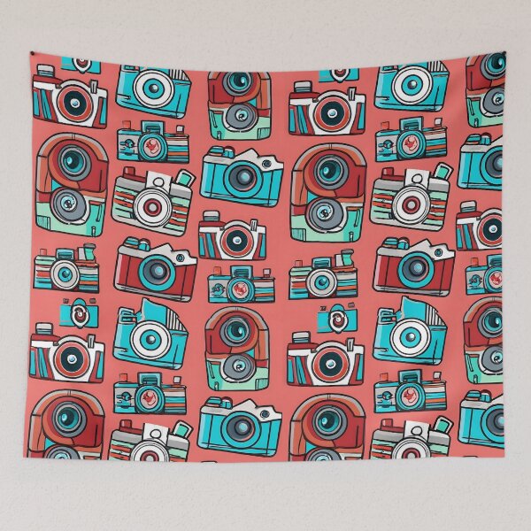 Item preview, seamless pattern camera designed and sold by deviatepolo.