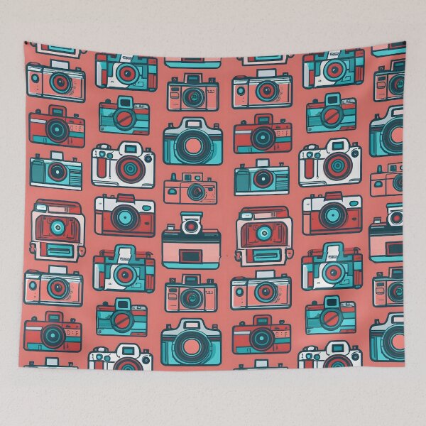 Item preview, seamless pattern camera designed and sold by deviatepolo.