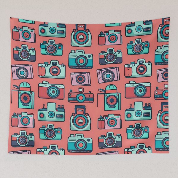 Item preview, seamless pattern camera designed and sold by deviatepolo.