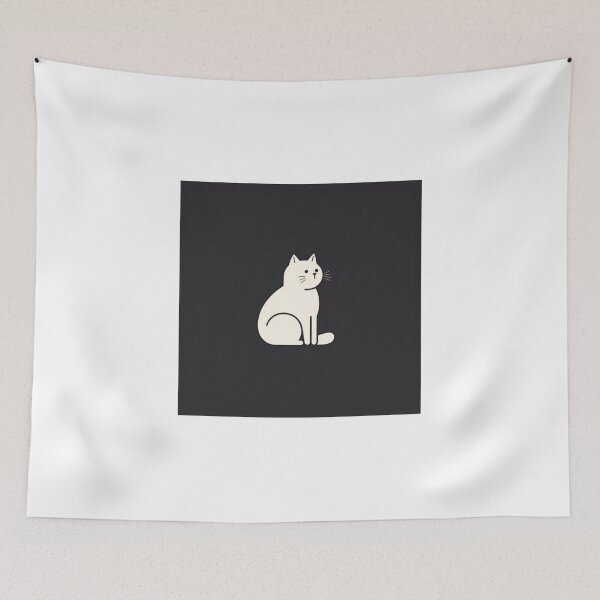 Item preview, White cat at night. designed and sold by Theerapong Masanong.