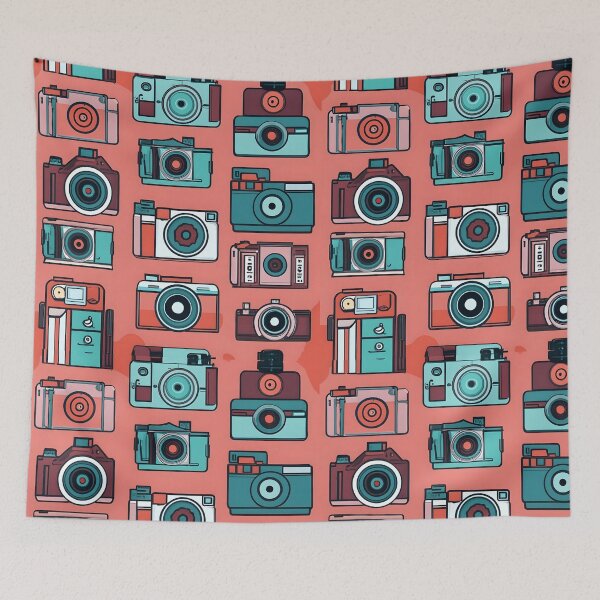 Item preview, seamless pattern camera designed and sold by deviatepolo.