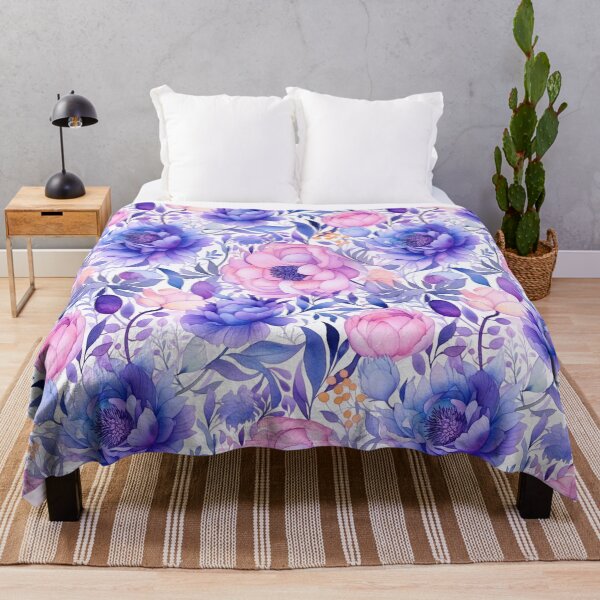 Item preview, Purple & Pink Watercolor Flowers designed and sold by ArcaneInk Graphics.