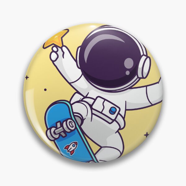 Item preview, Starry Skateboarder: Cute Astronaut Shredding with a Star in Cartoon Vector Icon designed and sold by hjian8219.