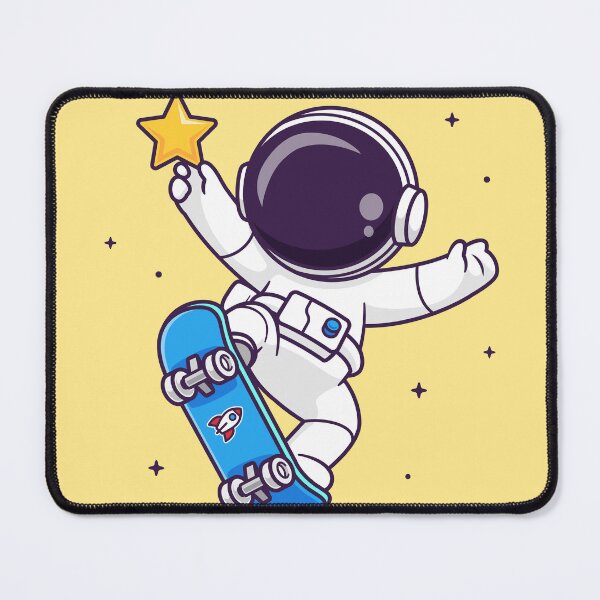 Item preview, Starry Skateboarder: Cute Astronaut Shredding with a Star in Cartoon Vector Icon designed and sold by hjian8219.