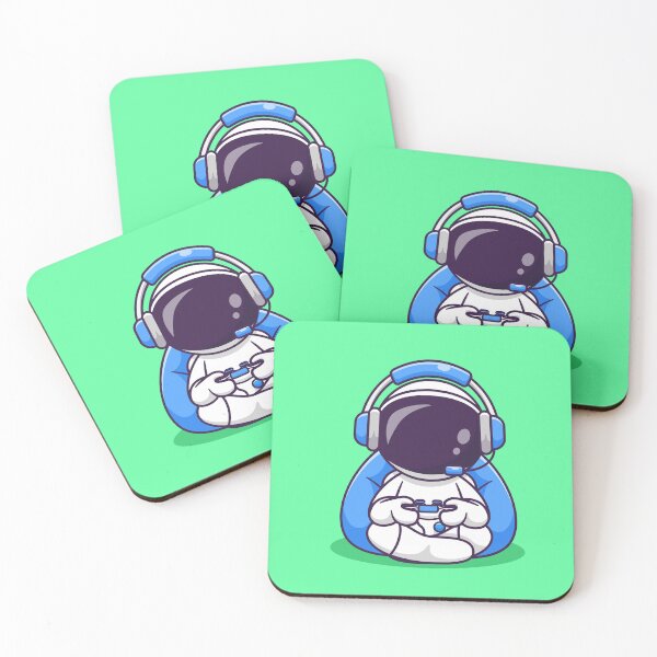 Item preview, Cosmic Gamer: Cute Astronaut with Joystick and Headphones in Cartoon Vector Icon designed and sold by hjian8219.