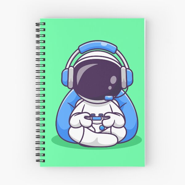 Item preview, Cosmic Gamer: Cute Astronaut with Joystick and Headphones in Cartoon Vector Icon designed and sold by hjian8219.