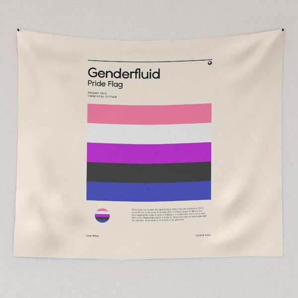 Item preview, Genderfluid Pride Flag (Pride flag poster) designed and sold by RabbitK.