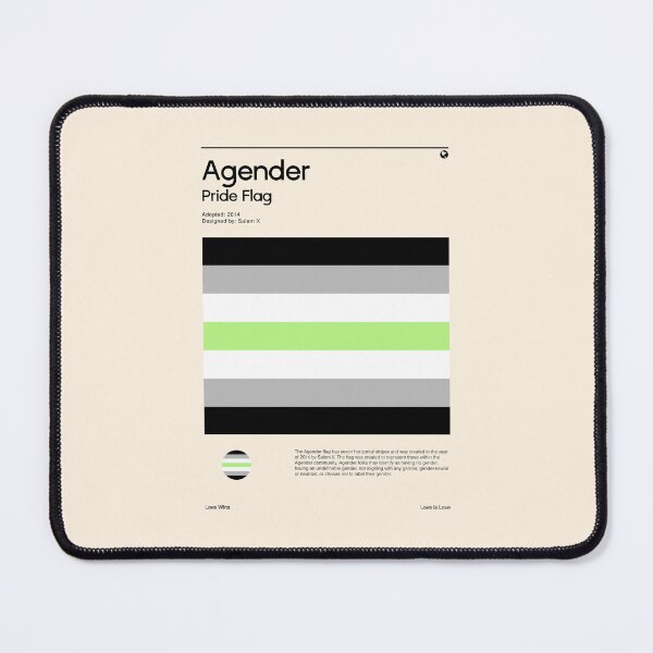 Item preview, Agender Pride Flag (Pride flag poster) designed and sold by RabbitK.
