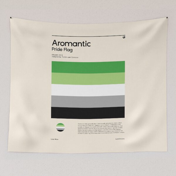 Item preview, Aromantic Pride Flag (Pride flag poster) designed and sold by RabbitK.