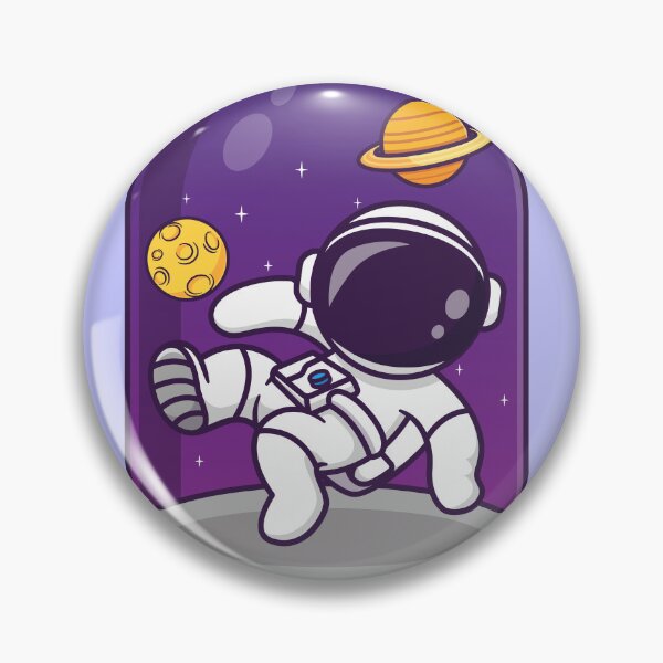 Item preview, Galactic Explorer: Cute Astronaut in a Space Globe Cartoon Vector Icon designed and sold by hjian8219.