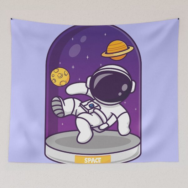 Item preview, Galactic Explorer: Cute Astronaut in a Space Globe Cartoon Vector Icon designed and sold by hjian8219.