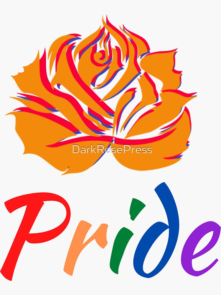 Thumbnail 3 of 3, Sticker, Pride (g) designed and sold by DarkRosePress.