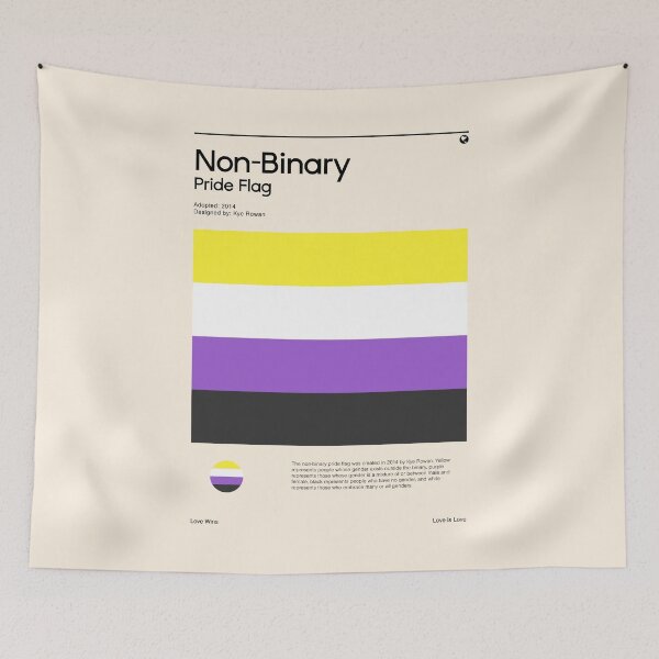 Item preview, Non-Binary Pride Flag (Pride flag poster) designed and sold by RabbitK.