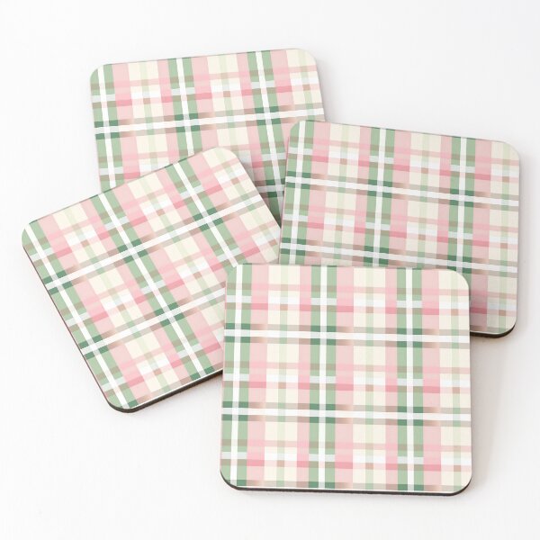 Item preview, Pastel Pink & Green Designer Line Pattern #3 designed and sold by ARTficiallyAnon.