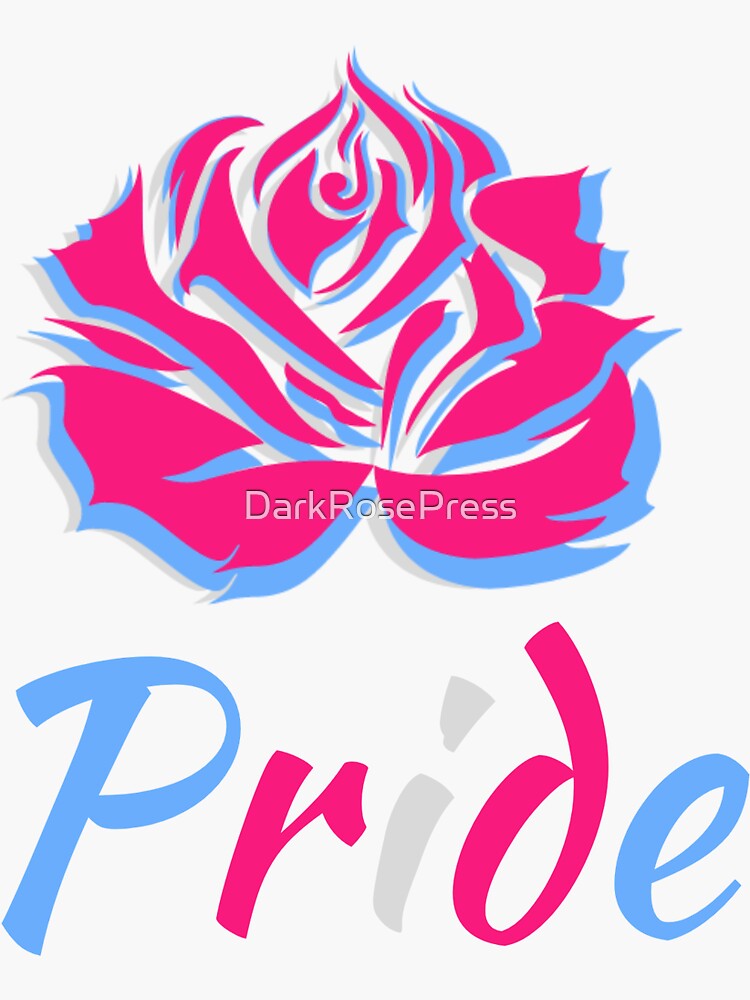 Thumbnail 3 of 3, Sticker, Pride (t) designed and sold by DarkRosePress.