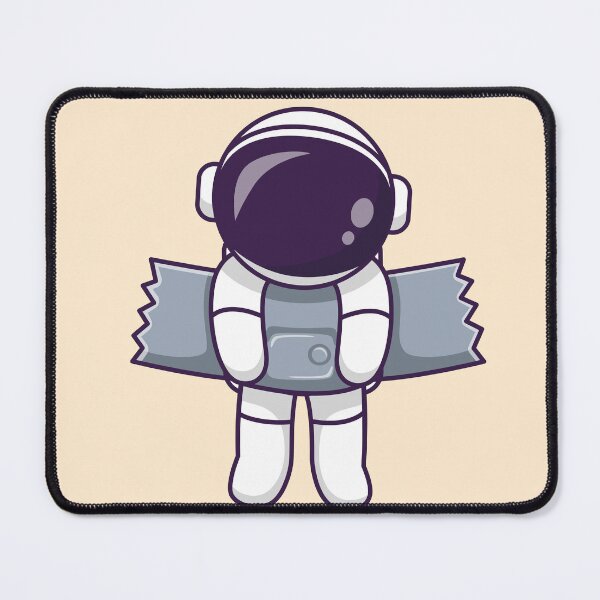 Item preview, Sticky Situation: Cute Astronaut Hanging on Wall with Tape in Cartoon Vector Icon designed and sold by hjian8219.