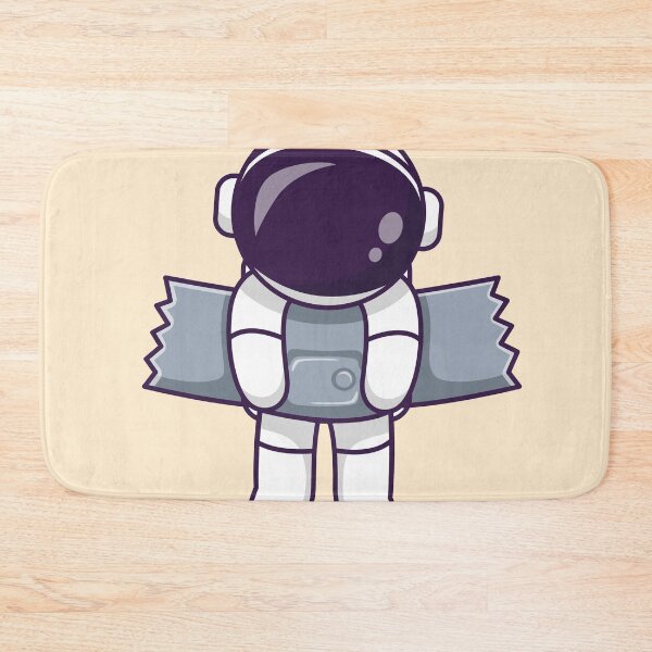 Item preview, Sticky Situation: Cute Astronaut Hanging on Wall with Tape in Cartoon Vector Icon designed and sold by hjian8219.