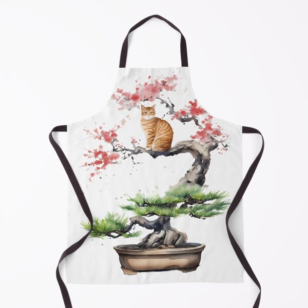 Item preview, Cat bonsai - Whimsical Bonsai Cat Illustration designed and sold by Mechanical-Artt.