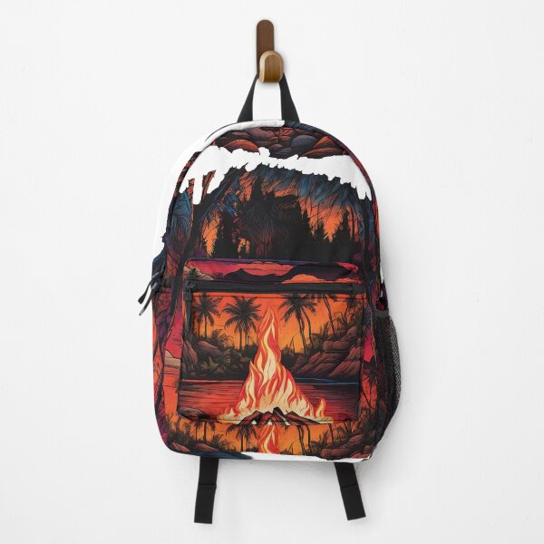 Item preview, Campfire perpendicular to forest with sunset designed and sold by Natcharee.
