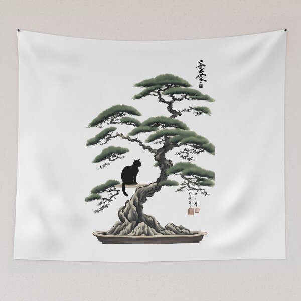 Item preview, Cat bonsai - Zen Feline in Bonsai Tree Art designed and sold by Mechanical-Artt.