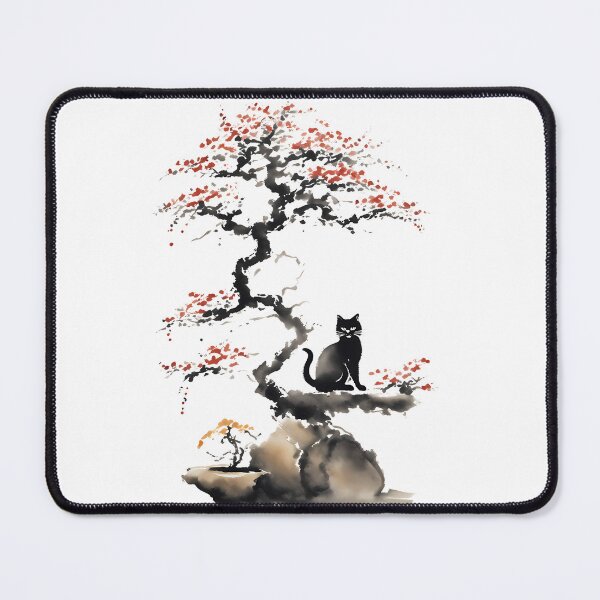 Item preview, Cat bonsai - Kitty in Tranquil Bonsai Garden designed and sold by Mechanical-Artt.