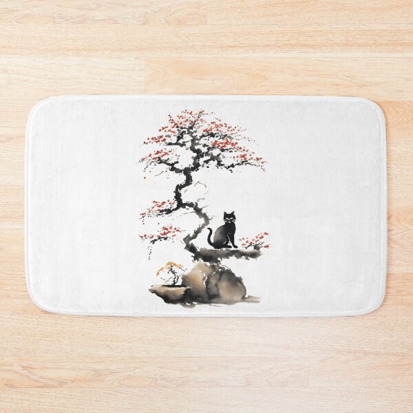 Item preview, Cat bonsai - Kitty in Tranquil Bonsai Garden designed and sold by Mechanical-Artt.