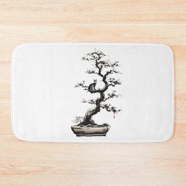 Item preview, Cat bonsai - Bonsai Cat Watercolor Painting designed and sold by Mechanical-Artt.