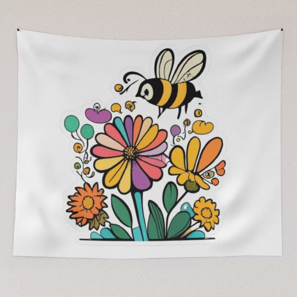 Item preview,  Honeybee on Blossom flower pollination nature wildlife garden designed and sold by KENYA  HOGAN.