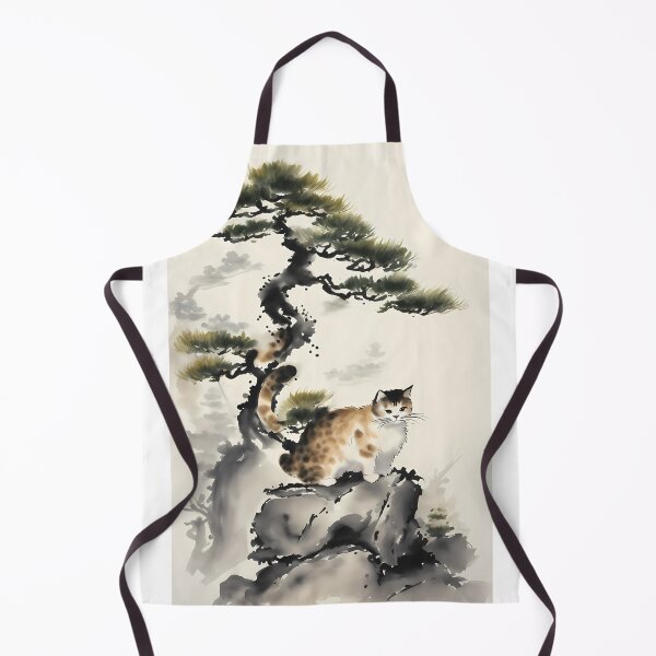 Item preview, Cat bonsai - Japanese Artwork with Bonsai Kitten designed and sold by Mechanical-Artt.
