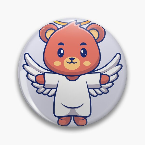 Item preview, Heavenly Holiday: Cute Angel Bear Takes Flight in Cartoon Vector Icon designed and sold by hjian8219.