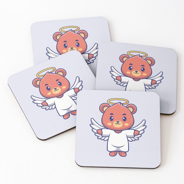 Item preview, Heavenly Holiday: Cute Angel Bear Takes Flight in Cartoon Vector Icon designed and sold by hjian8219.