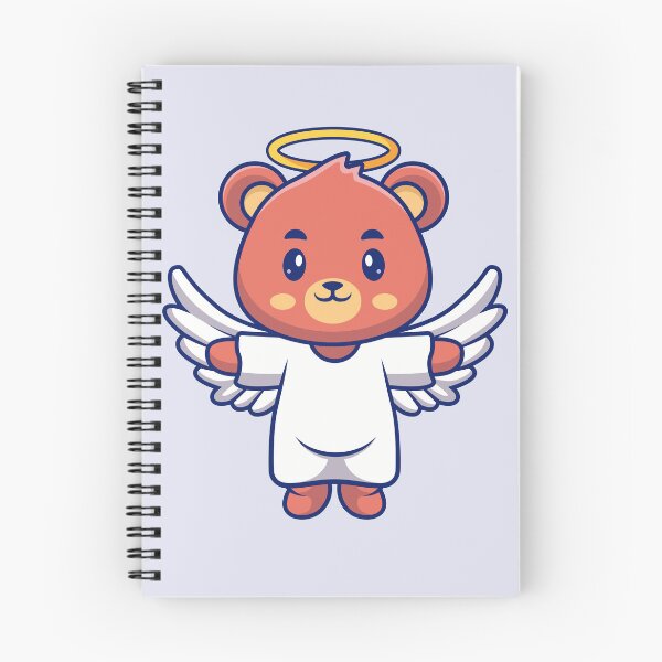 Item preview, Heavenly Holiday: Cute Angel Bear Takes Flight in Cartoon Vector Icon designed and sold by hjian8219.