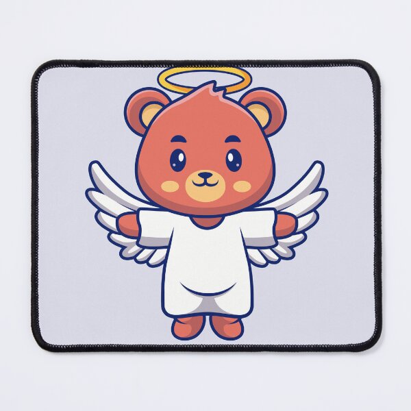 Item preview, Heavenly Holiday: Cute Angel Bear Takes Flight in Cartoon Vector Icon designed and sold by hjian8219.