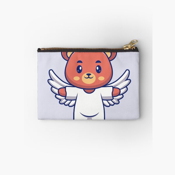 Item preview, Heavenly Holiday: Cute Angel Bear Takes Flight in Cartoon Vector Icon designed and sold by hjian8219.