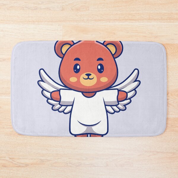 Item preview, Heavenly Holiday: Cute Angel Bear Takes Flight in Cartoon Vector Icon designed and sold by hjian8219.