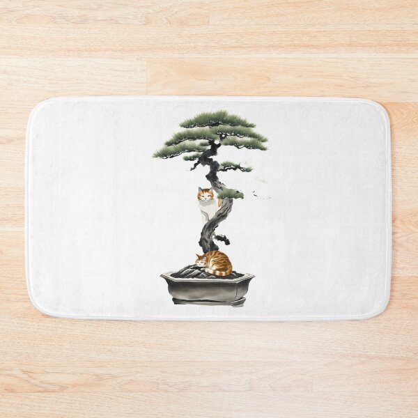 Item preview, Cat bonsai - Peaceful Bonsai Cat in Japanese Style designed and sold by Mechanical-Artt.