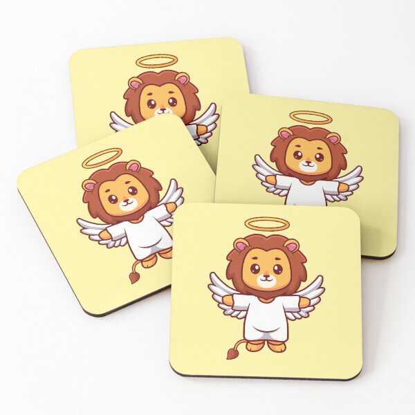 Item preview, Heavenly Soar: Cute Angel Lion Takes Flight in Cartoon Vector Icon" designed and sold by hjian8219.